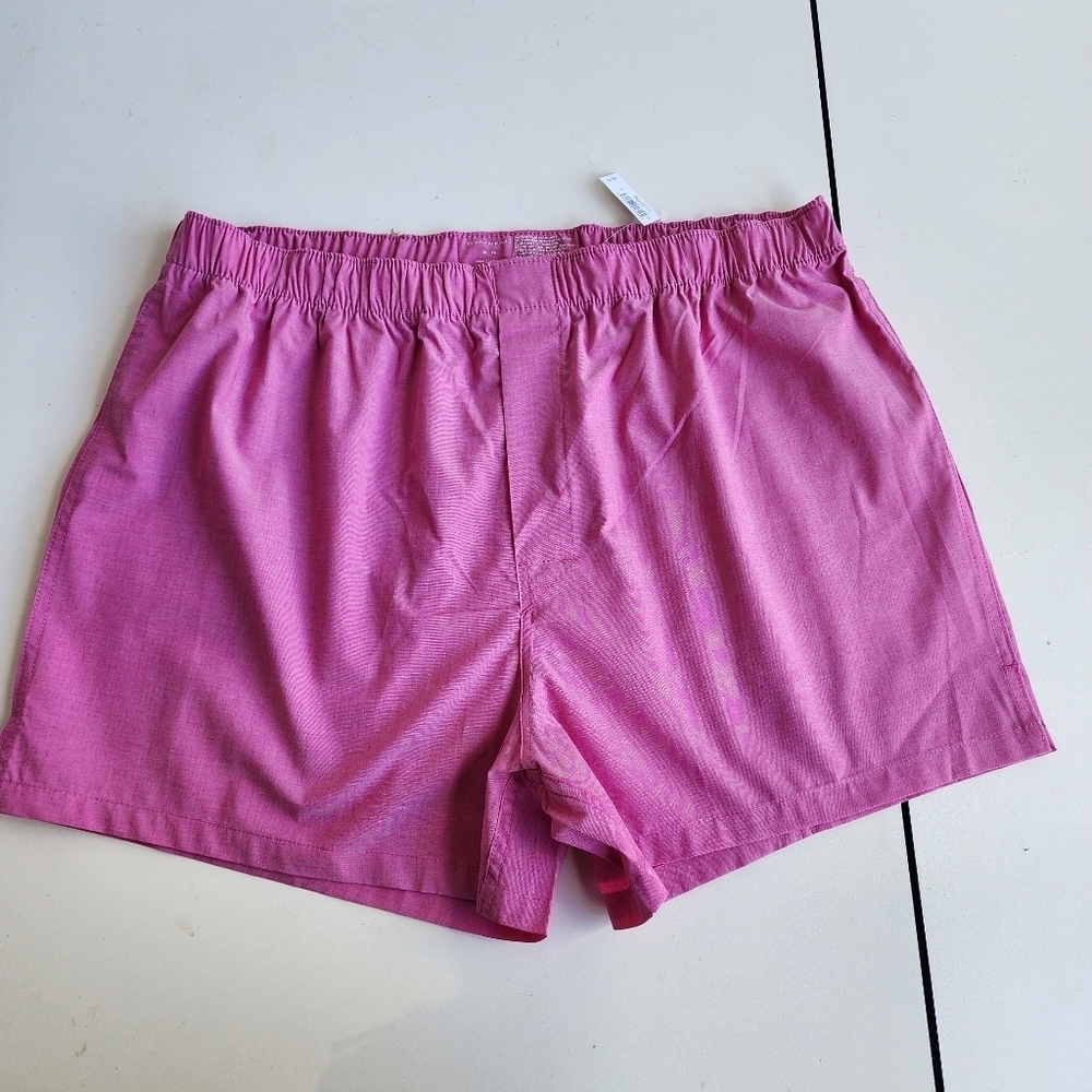 NWT Banana Republic Men's Pink Boxer 100% Cotton Shorts XL